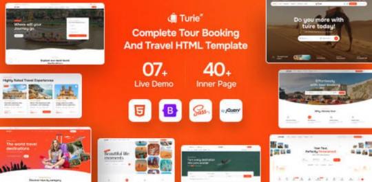 Turie – HTML-шаблон для бронирования путешествий и туров