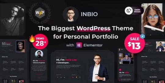 InBio 3.0.7 – Personal Portfolio WordPress Theme